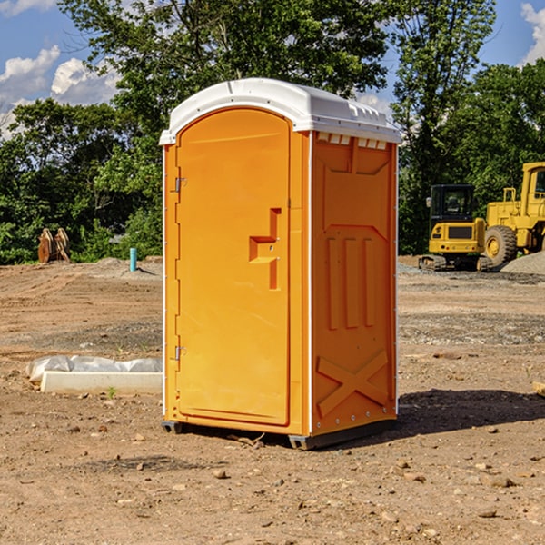 can i customize the exterior of the porta potties with my event logo or branding in Shelby